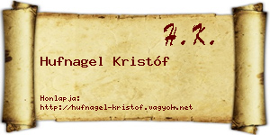 Hufnagel Kristóf névjegykártya