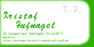 kristof hufnagel business card